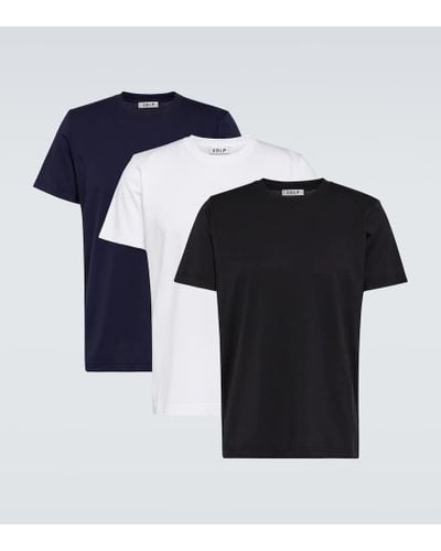 CDLP Set aus drei T-Shirts aus Jersey - Blau