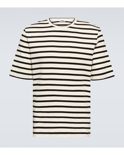 Jil Sander Striped Cotton T-shirt - White