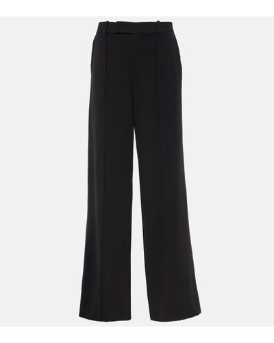 Proenza Schouler Weyes High-rise Crepe Straight Trousers - Black
