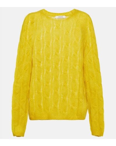 Dorothee Schumacher Sheer Softness Cable-knit Sweater - Yellow