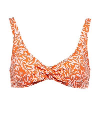 Heidi Klein Cote D'azur Printed Bikini Top - Orange