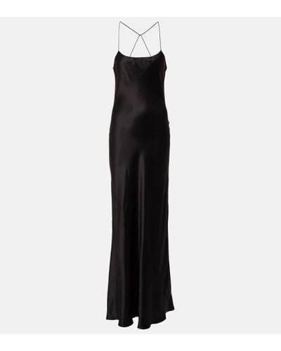 Saint Laurent Silk Satin Gown - Black