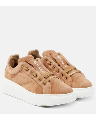 Max Mara Baskets en daim - Neutre