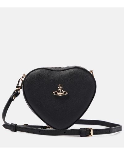 Vivienne Westwood Heart Mini Faux Leather Crossbody Bag - Black