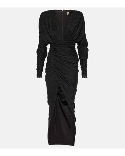 Alexandre Vauthier Vestido de fiesta fruncido - Negro