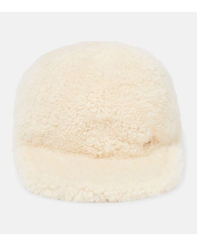Chloé Shearling Cap - Natural