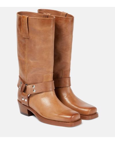 Paris Texas Roxy Leather Boot - Brown