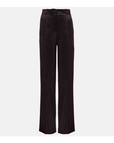 Magda Butrym Mid-rise Silk And Wool Trousers - Black