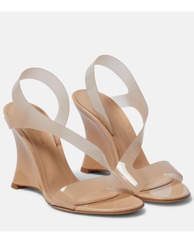 Gianvito Rossi Pvc Wedge Sandals - Natural