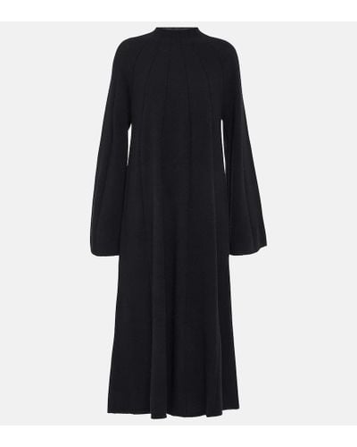 JOSEPH Wool-blend Midi Dress - Black