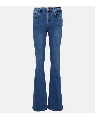 FRAME Le High Flare Mid-rise Jeans - Blue