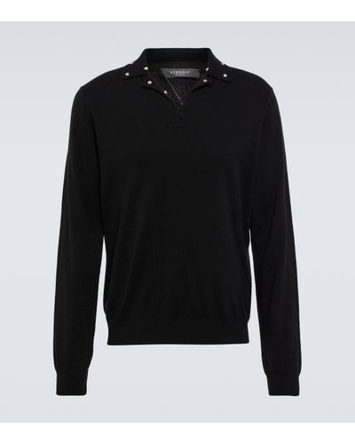 Versace Embellished Wool And Cashmere Jumper - Black