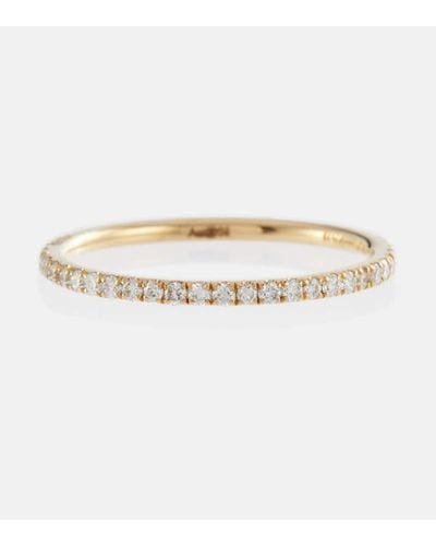 Ileana Makri Ring Thread Band aus 18kt Gelbgold mit Diamanten - Weiß