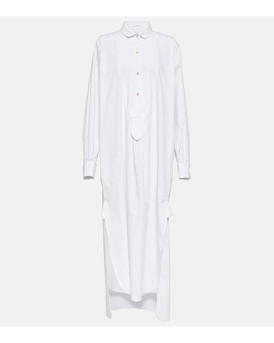 The Row Cosette Cotton Poplin Shirt Dress - White