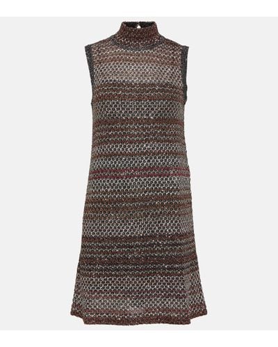 Missoni Brown Sequin-embellished Mini Dress - Women's - Polyester/elastane/fabric