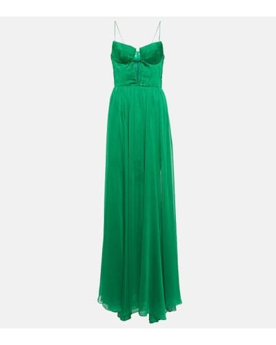 Rasario Cutout Chiffon Gown - Green