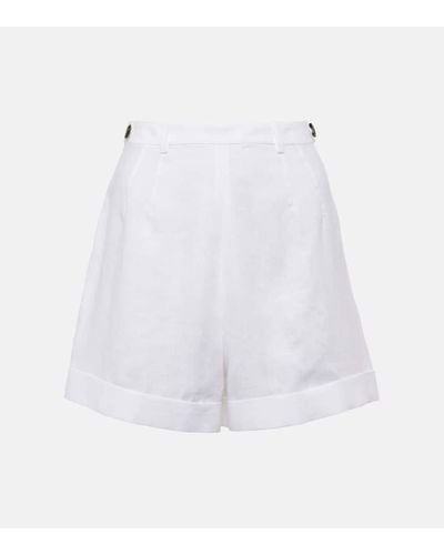 Loro Piana Shorts de lino - Blanco