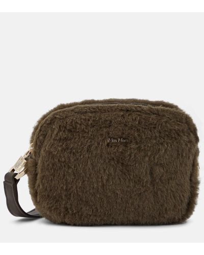 Max Mara Bolso al hombro de tejido Teddy - Marrón