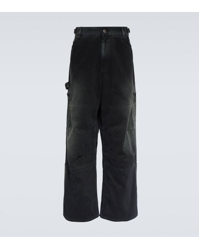 Balenciaga Cotton Cargo Trousers - Black