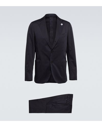 Lardini Cotton-blend Suit - Blue