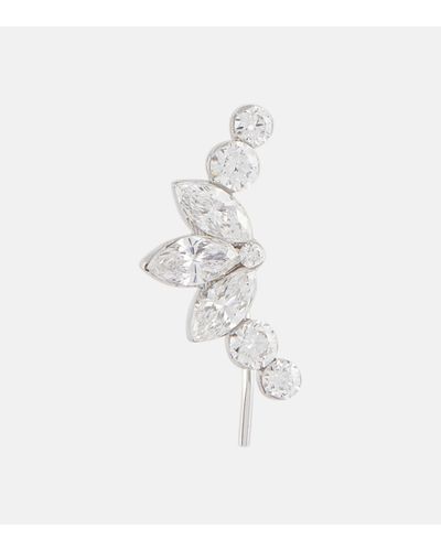 Maria Tash Boucle d'oreille Invisible Diamond Lotus en or blanc 18 ct et diamants