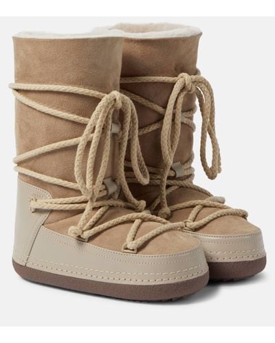 Inuikii Classic Leather Shearling-lined Ankle Boots - Natural