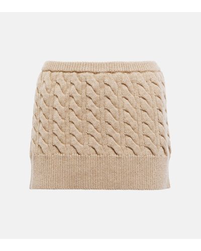 Christopher Esber Mini-jupe en laine et cachemire - Neutre