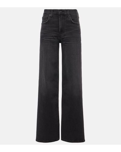 Citizens of Humanity Loli Mid-rise Wide-leg Jeans - Black