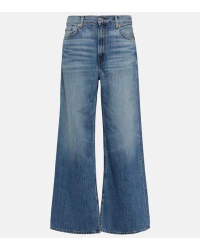 RE/DONE Jeans anchos Low Rider de tiro bajo - Azul
