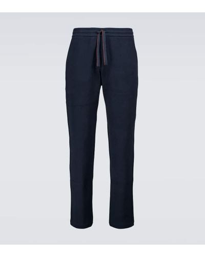 Loro Piana Pantaloni sportivi Horsey in cotone - Blu