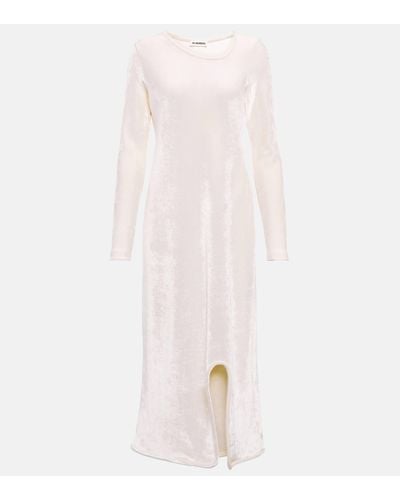 Jil Sander Wool-blend Midi Dress - White