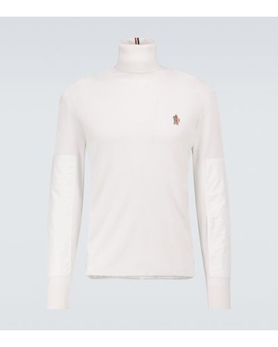 3 MONCLER GRENOBLE Wool-blend Turtleneck Sweater - White