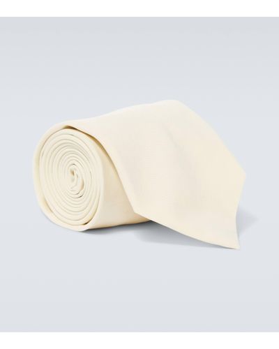 AURALEE Cotton Twill Tie - Natural
