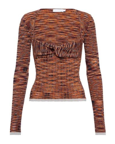 Jonathan Simkhai Vesna Space-dyed Ribbed-knit Top - Brown