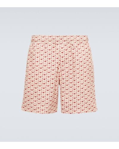 Orlebar Brown Louis Printed Corduroy Shorts - Pink