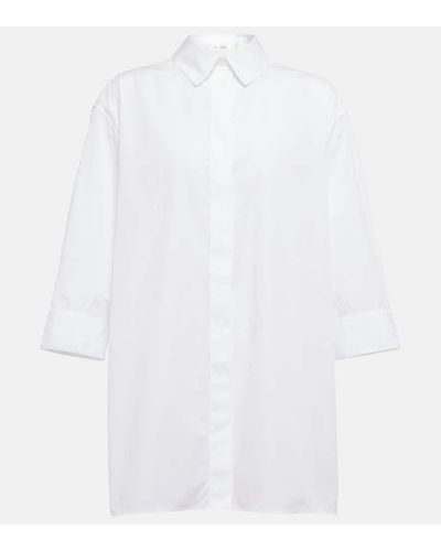 The Row Camicia Elada in popeline di cotone - Bianco