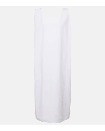 The Row Janah Cotton Midi Dress - White