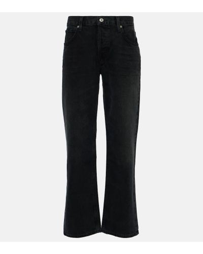 Citizens of Humanity Low-Rise Straight Jeans Neve - Schwarz