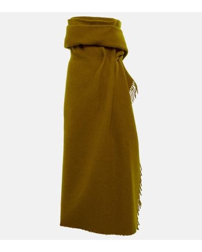 The Row Nimah Wool And Mohair Maxi Dress - Green