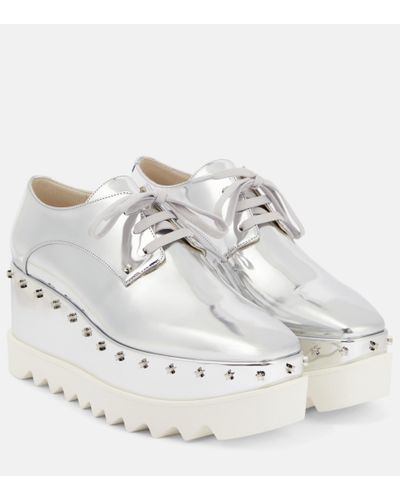 Stella McCartney Zapatos derby Elyse con plataforma - Blanco