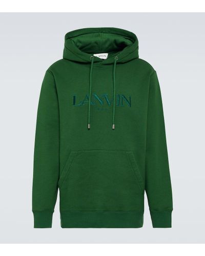 Lanvin Hoodie aus Baumwoll-Jersey - Grün