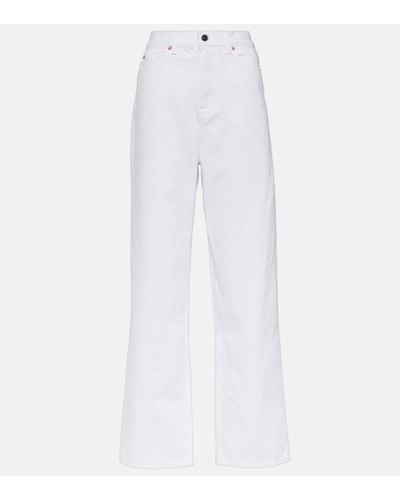 Wardrobe NYC High-rise Straight Jeans - White