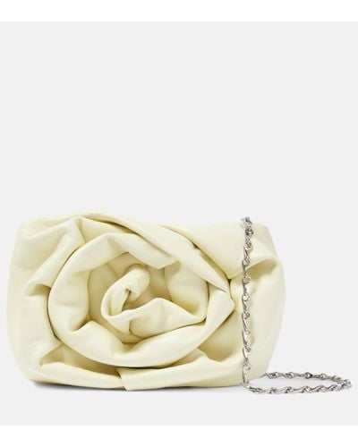 Burberry Rose Grained-leather Clutch Bag - Natural