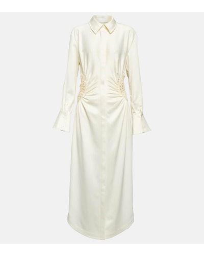 Jonathan Simkhai Rhoda Macrame Midi Dress - White