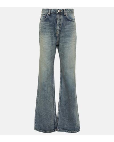 Balenciaga Jeans flared de tiro medio - Azul