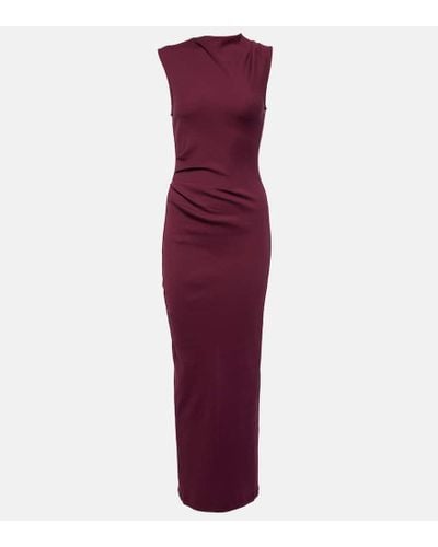 Dorothee Schumacher Simply Timeless Cotton Jersey Maxi Dress - Purple