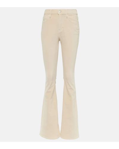 FRAME Jeans flared Le High Flare de terciopelo - Neutro