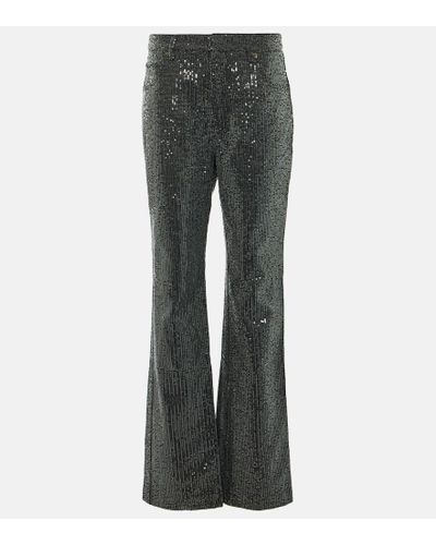 ROTATE BIRGER CHRISTENSEN Sequined Straight Jeans - Gray