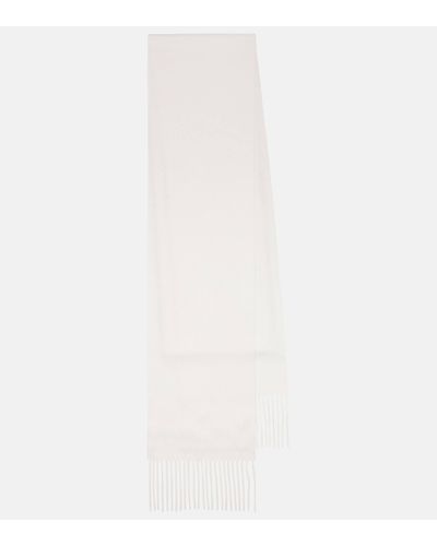 The Row Victoire Cashmere Scarf - White