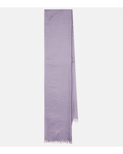 Brunello Cucinelli Cashmere And Silk Scarf - Purple